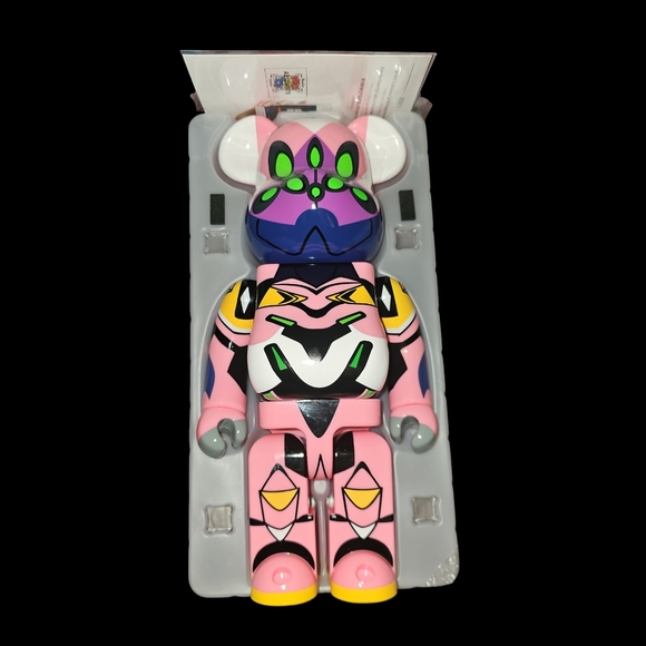 MEDICOM TOY: BE@RBRICK - Evangelion Eva 08 Gloss Paint 400% - Picture 1 of 4